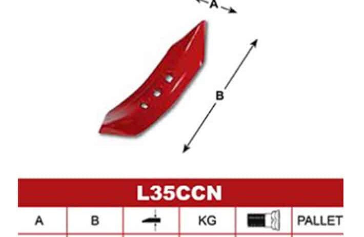 Reja cavadora L 35-C Con nervio 3 agujeros Pintura al horno para rejas de arado