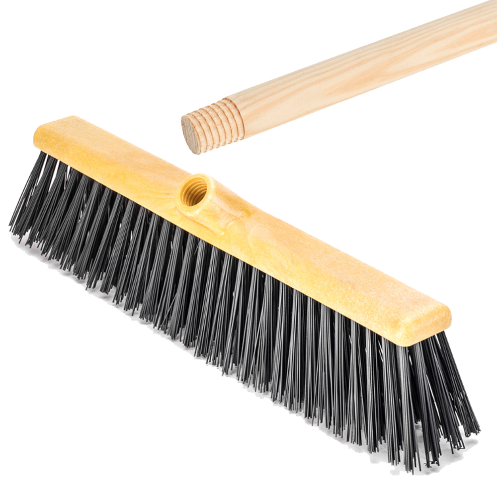 Cepillo Barrendero base P.P. F.Negra 500 mm c/mang