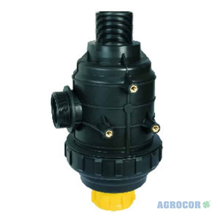 Filtro aspiracion 220l/m 1 1/2''50mesh con valvula