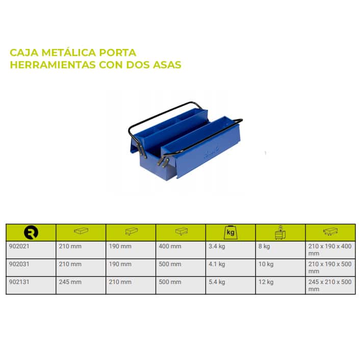 Caja herramientas metalica 500x210x245 IRIMO - Imagen 3