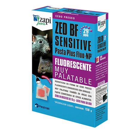 Raticida Zed BF® Sensitive Pasta 150gr