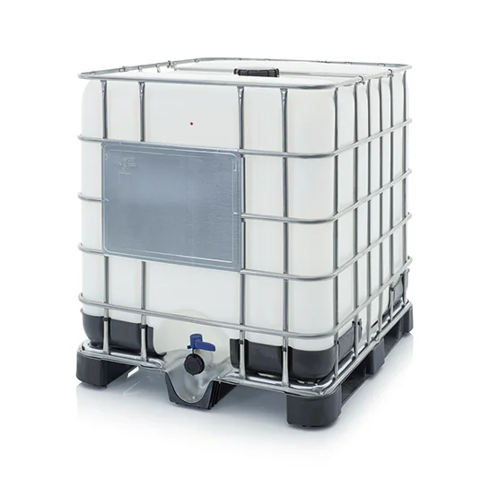 Deposito con jaula 1000 l. blanco (plastico)