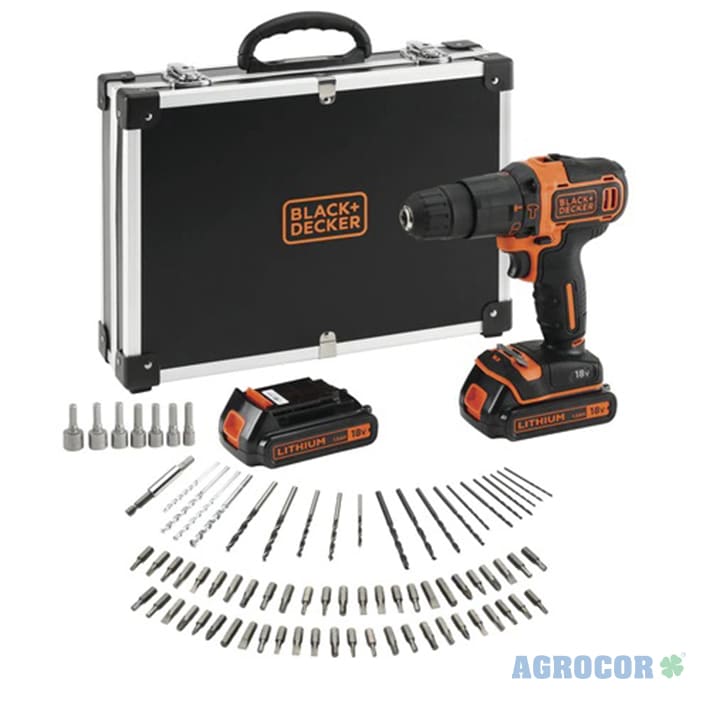 Kit Taladro percutor Black&Decker 18V 1,5Ah