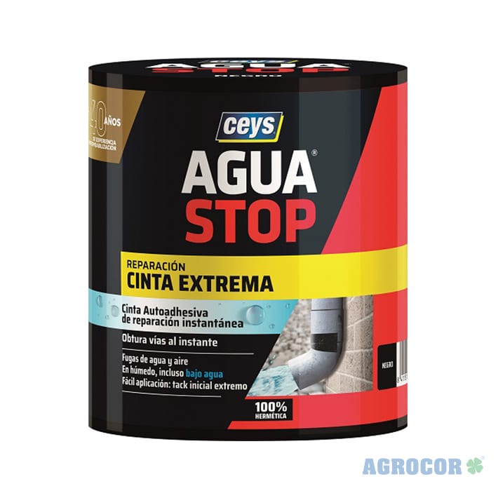 AGUASTOP cinta extrema Negra 1.5mt x 100mm