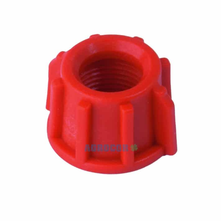 Tuerca 3/8'' plastico roja