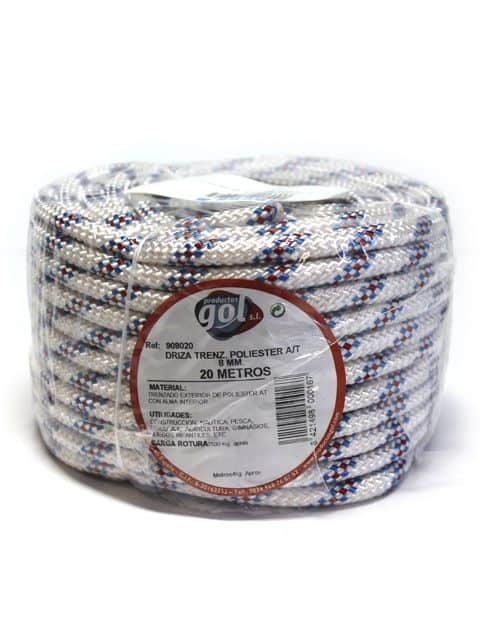 Cuerda trenzado poliester a/t ø  8 mm r.20 mts.
