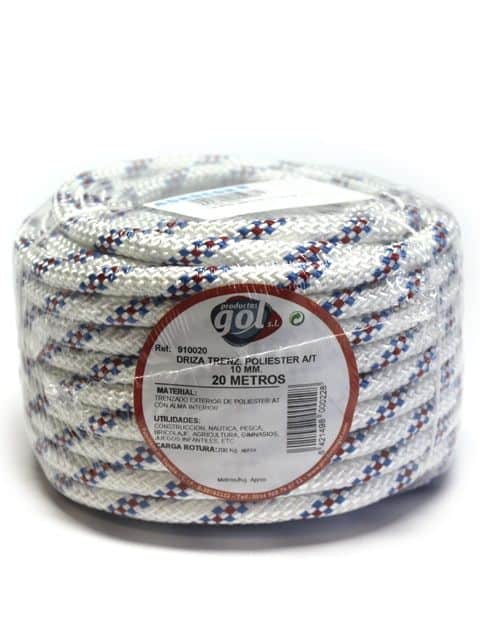 Cuerda trenzado poliester a/t ø 10 mm r.20 mts.