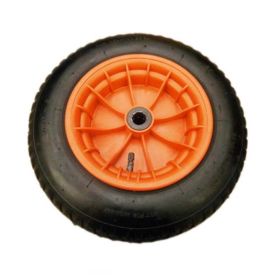 Rueda neumatica llanta plastico rodamiento 3.50-8"