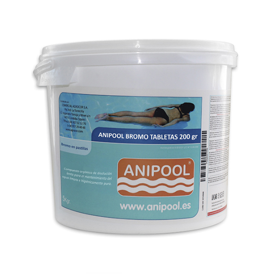 Anipool bromo 5 kg. tabletas de 20 gr.