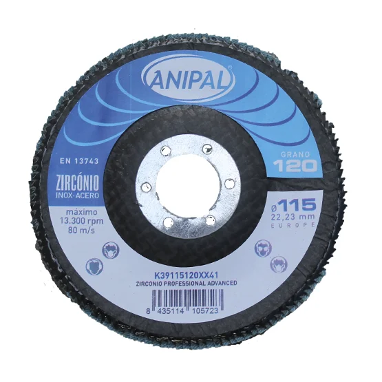 Disco Laminas ANIPAL Zirconio ø 115 Grano 120