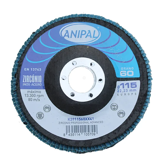 Disco Laminas ANIPAL Zirconio ø 115 Grano 60
