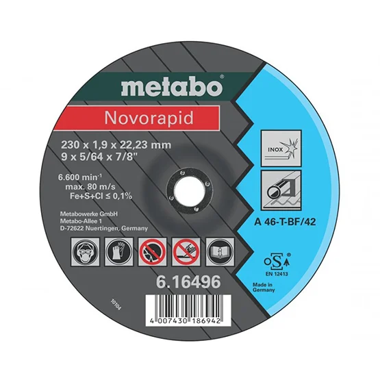 Disco corte Novorapid A-46-T-BF Inox ø 230x1.9