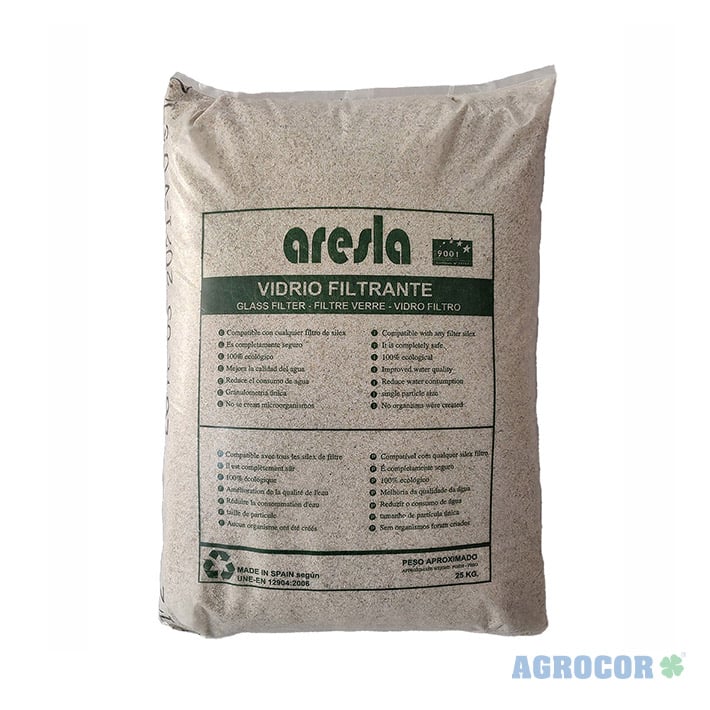 Vidrio filtrante 0.5-1.2 mm saco de 25 kg