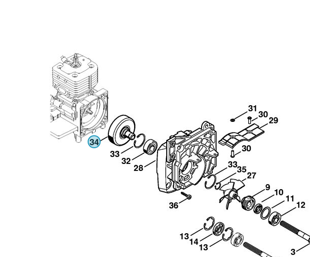 Cigueñal montado reductor SP 450